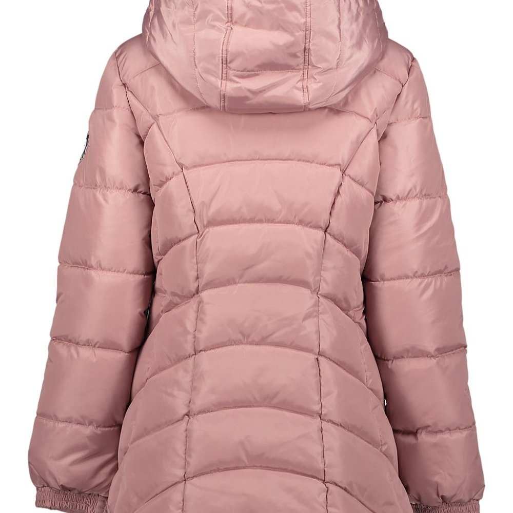Reebok Fitted Dusty Pink Hooded Parka, sz Medium, NWOT - Picture 2 of 10